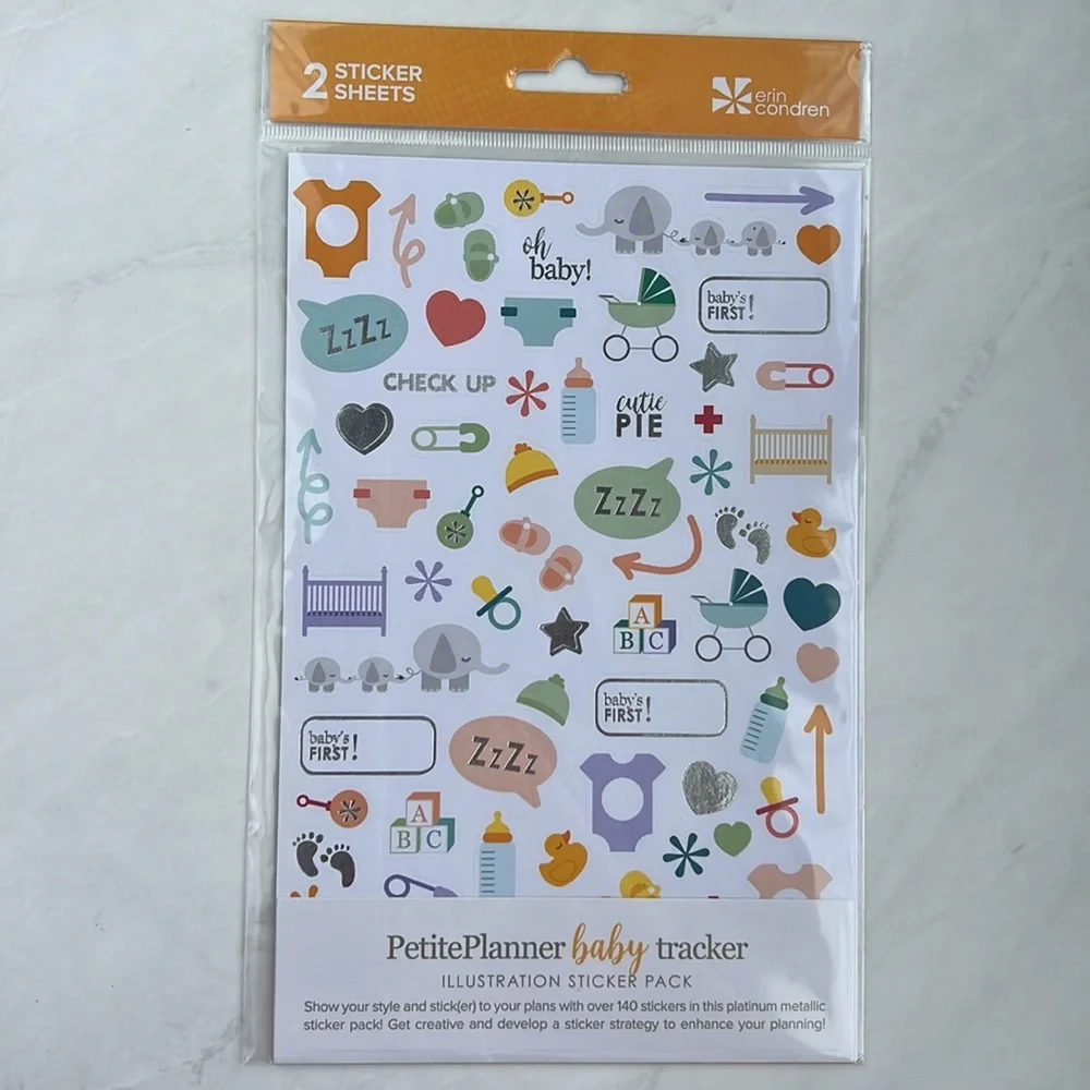 NWT Erin Condren PetitePlanner Baby Stickers